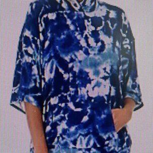 FRENCH TERRY HOODED PONCHO - M/L - NWOT - SUMMER WEIGHT